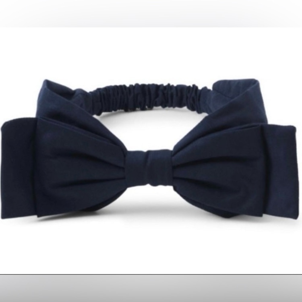 Janie And Jack Girls Cotton Navy Blue Bow Headband Onesize